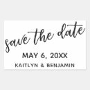 Search for save date rectangle wedding stickers Simple