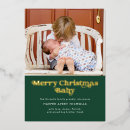 Search for announce baby christmas invitations Real gold foil