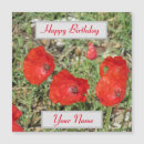 Search for red poppy birthday cards Botanical