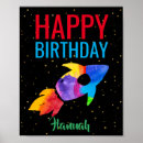 Search for space birthday party posters Watercolor