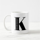 Search for letter k mugs Black and white