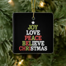 Search for peace love joy christmas tree decorations Xmas