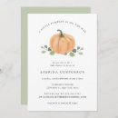 Search for little pumpkin on the way invitations Greenery