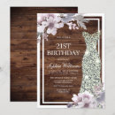 Search for rustic 21st birthday invitations Floral