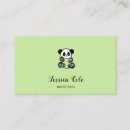 Search for panda bear business cards Green