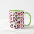 Search for colourful owl pattern mugs Baby