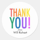 Search for thank you tag stickers Rainbow