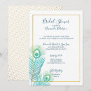 Search for elegant peacock bridal shower invitations Gold