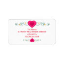 Search for valentines day business labels Red