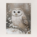 Search for snowy owl puzzles Woodland
