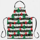 Search for white christmas tree aprons Black and white