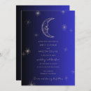 Search for moon and stars wedding invitations Blue