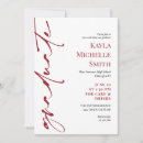 Search for red black white graduation invitations Calligraphy