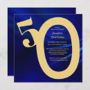 Search for royal blue gold 50th birthday invitations Party