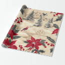 Search for nature christmas wrapping paper Poinsettia