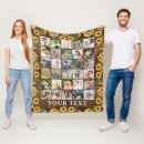 Search for sunflower photo blankets Rustic