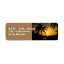 Search for tropical palm tree return address labels Hawaii