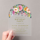 Search for clear birthday invitations Party