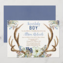 Search for deer antler baby shower invitations Rustic