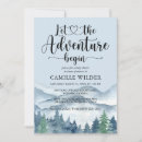 Search for blue mountain invitations Watercolor