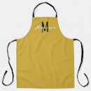 Search for gold script aprons Monogrammed