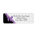 Search for purple ribbon return address labels Bow