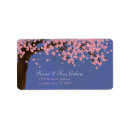 Search for cherry blossom return address labels weddings Oriental
