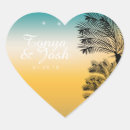 Search for sunset beach wedding stickers Palm trees