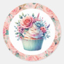 Search for cupcake party stickers Floral