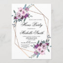 Search for purple hens party invitations Floral