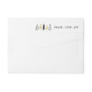 Search for peace love joy return address labels Black and white
