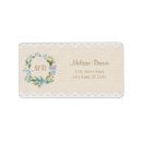 Search for rustic monogram return address labels Beige
