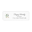 Search for r monogram return address labels Elegant