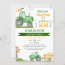 Search for green 1st birthday invitations Tractor