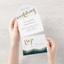 Search for turquoise gold wedding invitations Calligraphy