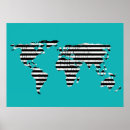 Search for black and white world map posters Geography