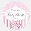 Search for pink damask stickers Baby shower
