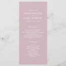 Search for purple wedding programs Minimal