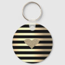 Search for heart stripes key rings Gold