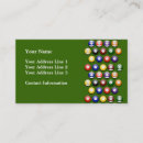 Search for pool table business cards Snooker