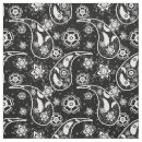 Search for black paisley fabric Black and white
