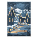 Search for christmas village art Snowy village scene