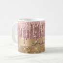 Search for gold name mugs Modern elegant