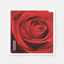 Search for red rose napkins Engagement