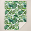 Search for green palm leaf blankets Monstera