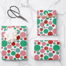 Search for red and green polka dots wrapping paper Modern