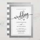 Search for black white and silver wedding invitations Simple