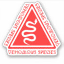 Search for venomous stickers Danger