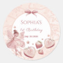 Search for strawberry stickers Girl 1st birthday