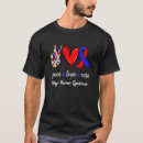 Search for peace love cure tshirts Red